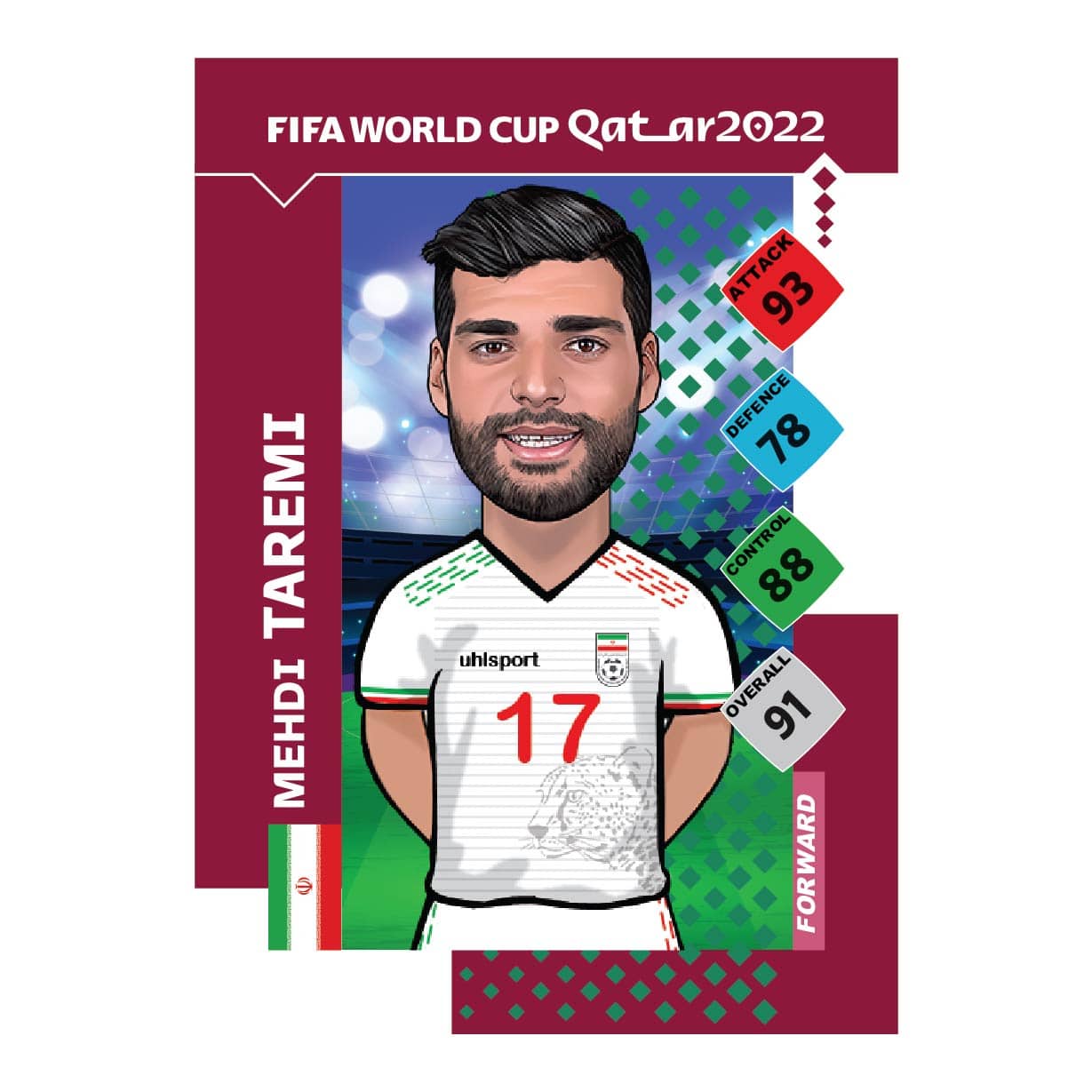 کارت سری World Cup2022 بازیکن مهدی طارمی