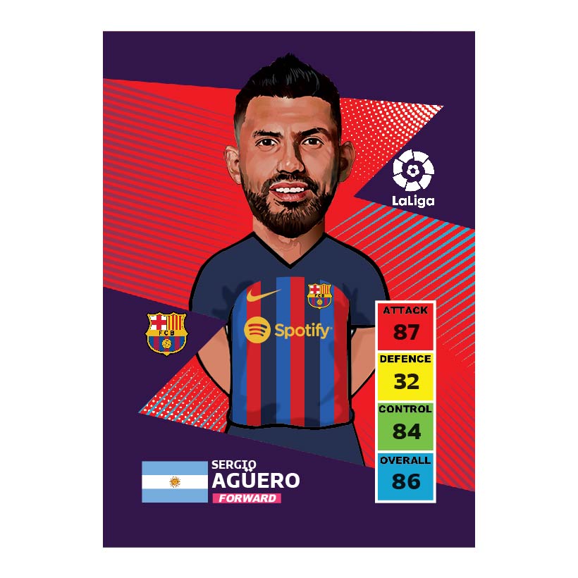 کارت سری Basic 2023 بازیکن آگوئرو Aguero